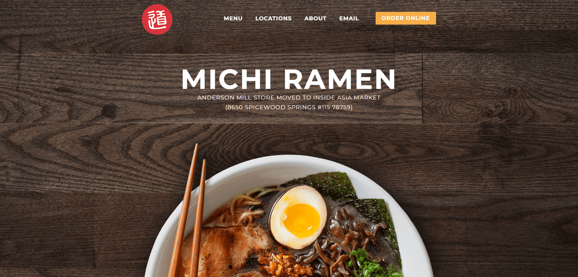 Michi Ramen restaurant websites