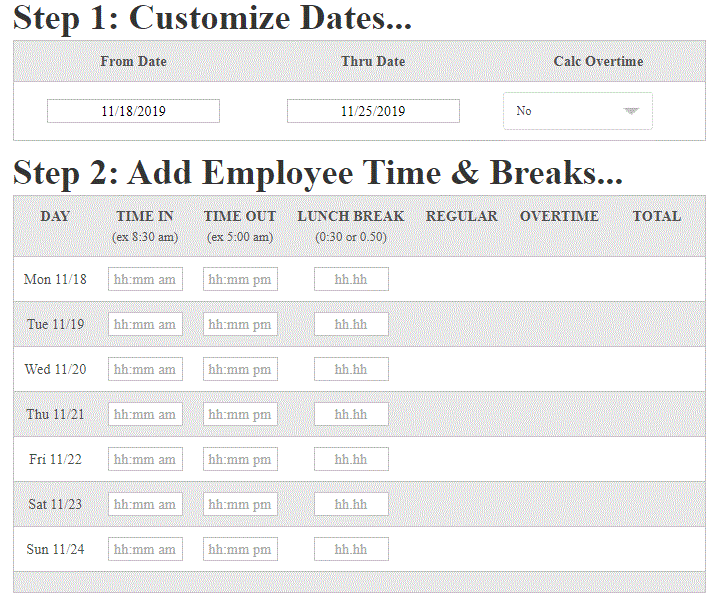 time card calculator