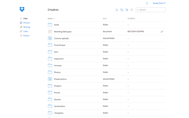 DropBox pour la planification des heures de travail