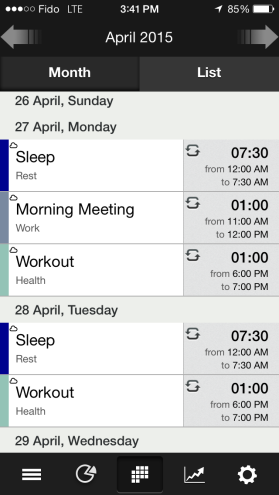 Work schedule app