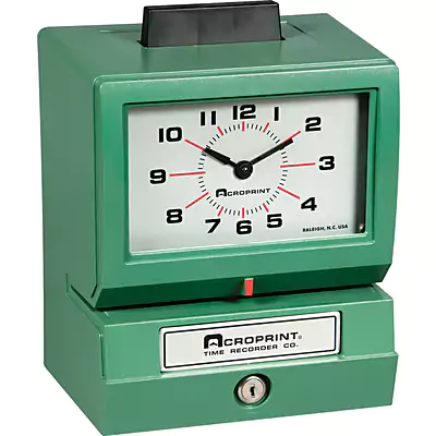 Manual time clock work hour tracker
