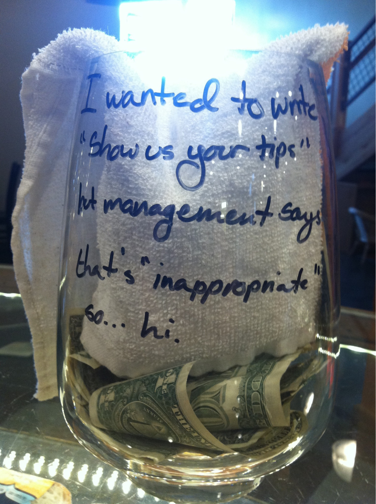 Example of humorous tip jar ideas