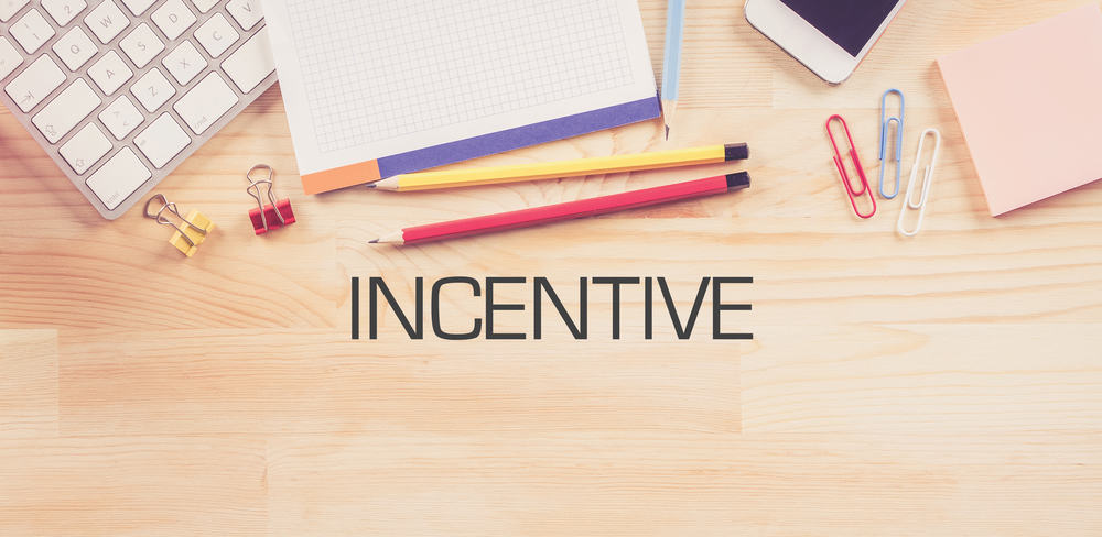the word incentive next to office supplies