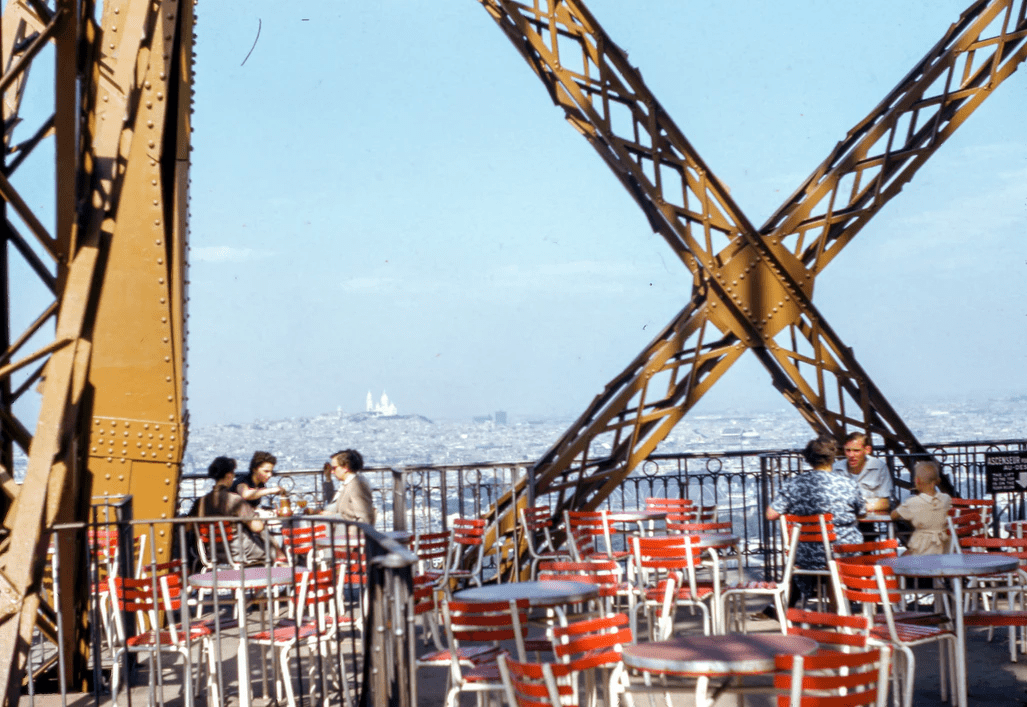 outdoor restaurant in an industrial building