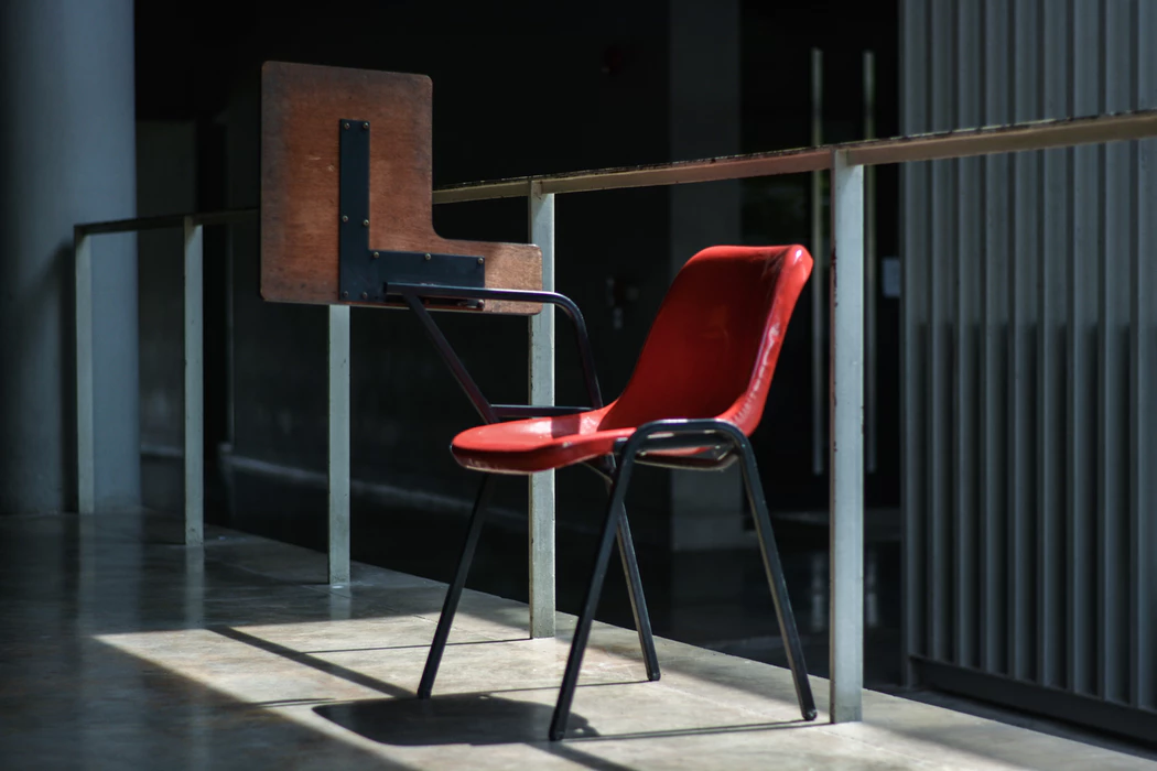 Empty chair after a manger resigned from a job