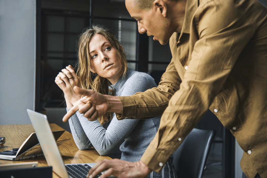 Manager and employee discussing diversity in the workplace