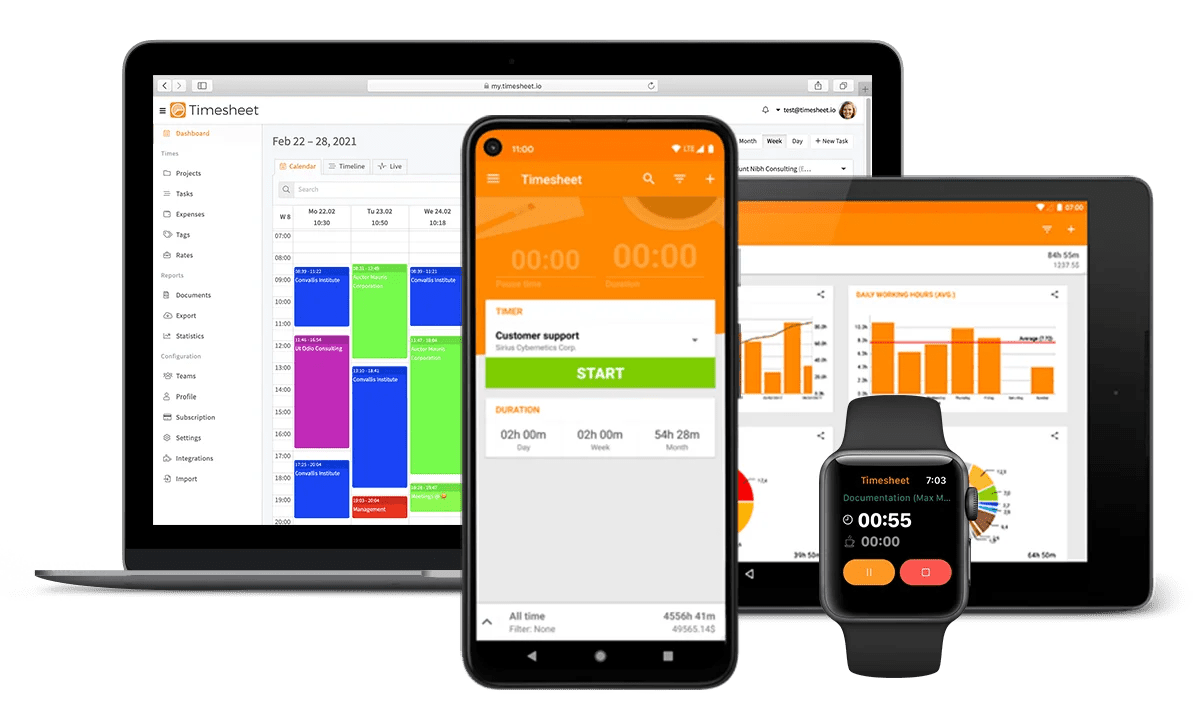 Timesheet time and attendance tracking app