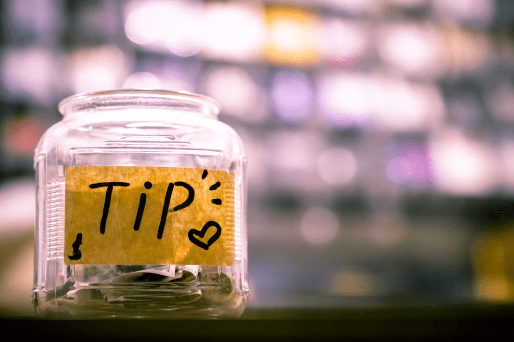 Tip jar demonstrating supplemental wages