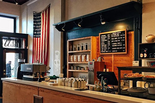 inside of a coffee shop