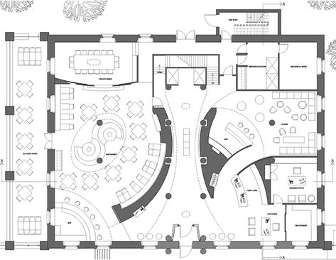 Planta da área de refeições