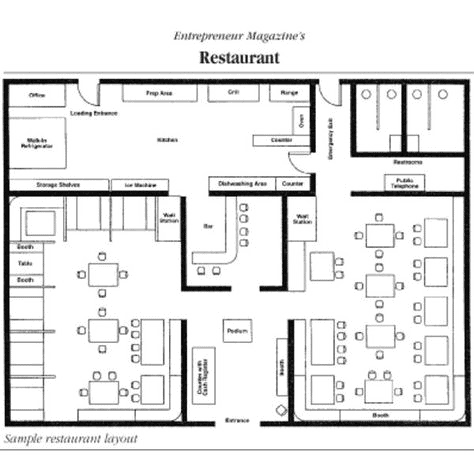 Restaurant entryway floor plan