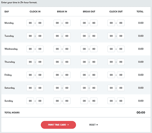 Toggl Time Card Calculator