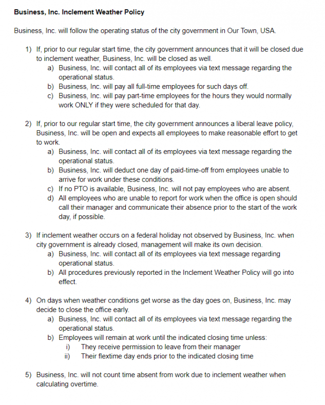 Creating An Inclement Weather Policy A StepByStep Guide Sling