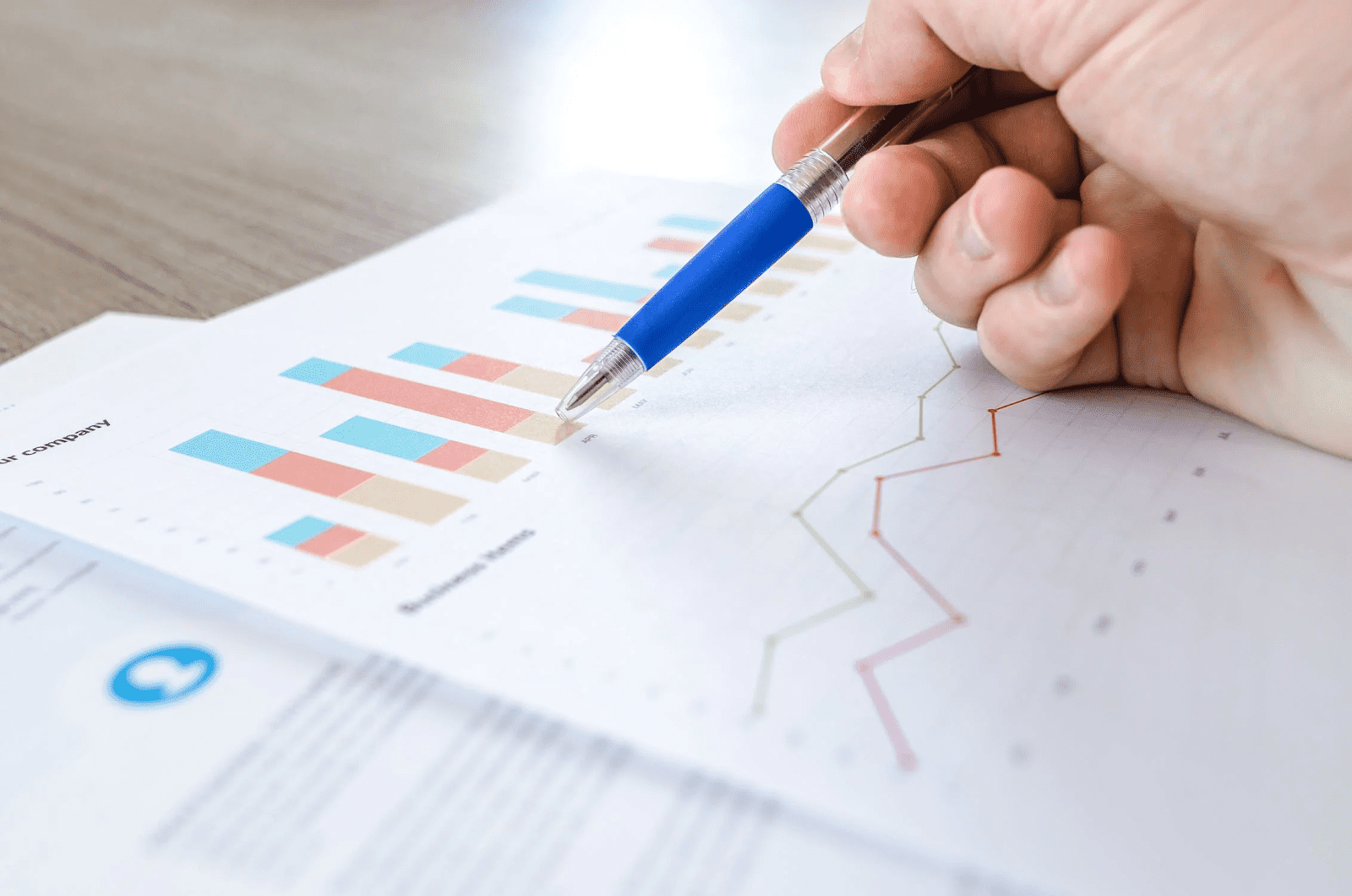 bar graph showing revenue vs. profit