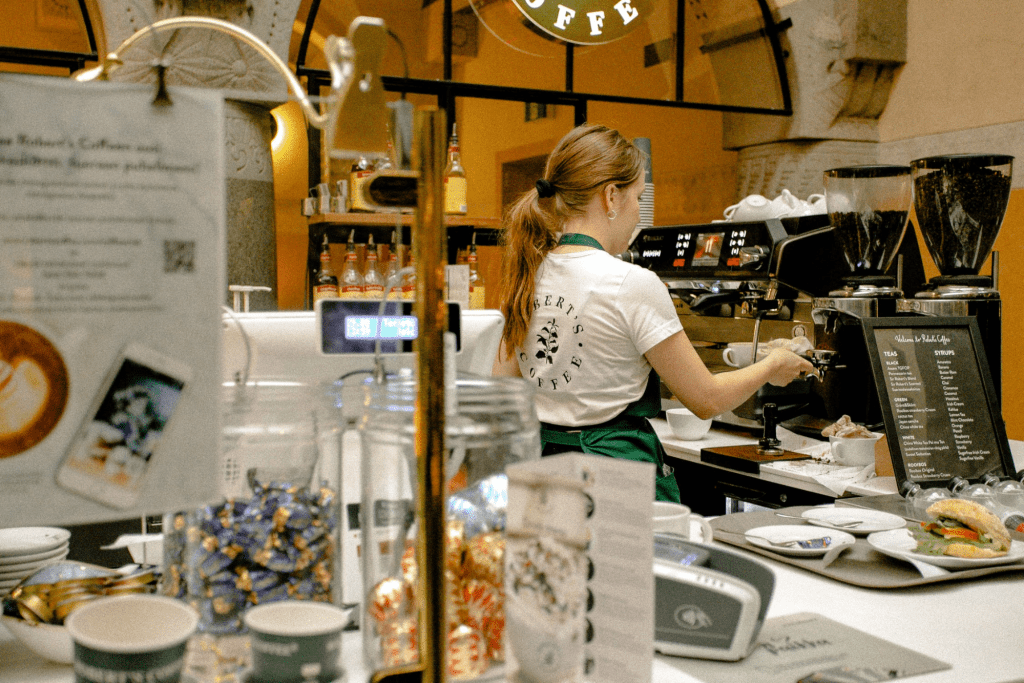 Statutory employee working at a coffee shop