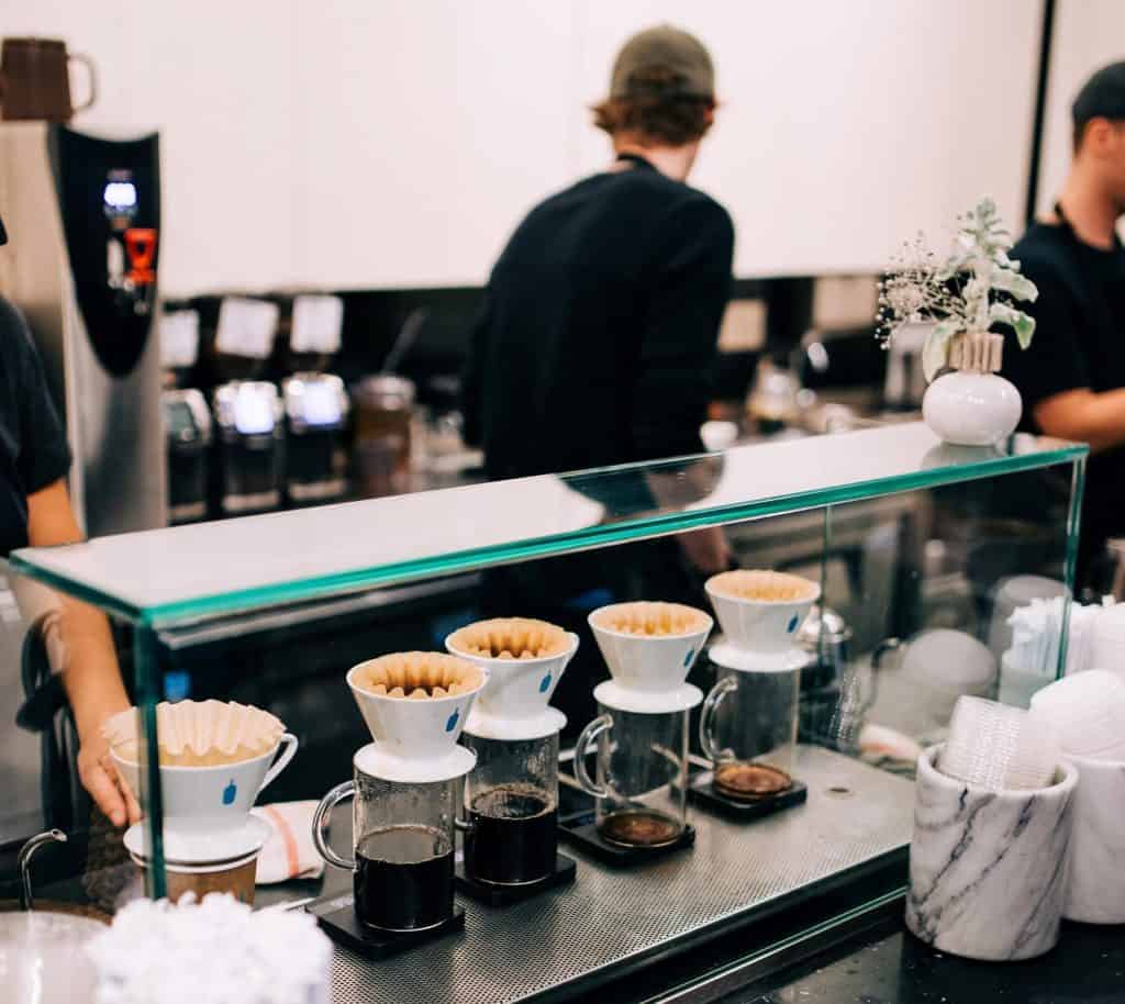 restaurant training happening at a coffee shop