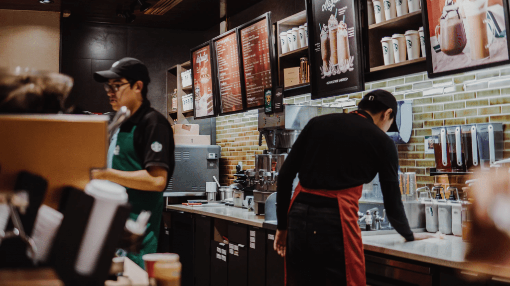 salaried employees working at starbucks