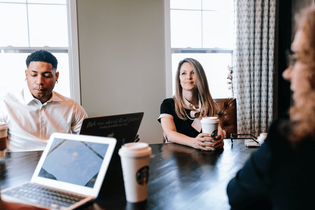 Management asking team-building-questions
