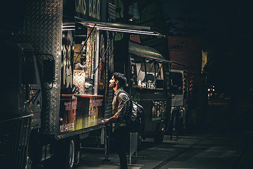 Business using a food truck for restaurant marketing