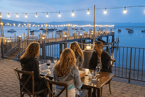 Restaurant overlooking Lake Tahoe