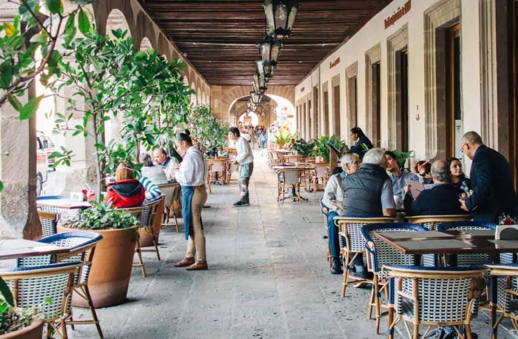 outside patio of a restaurant