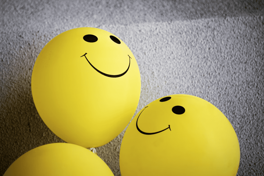 Happy face balloons