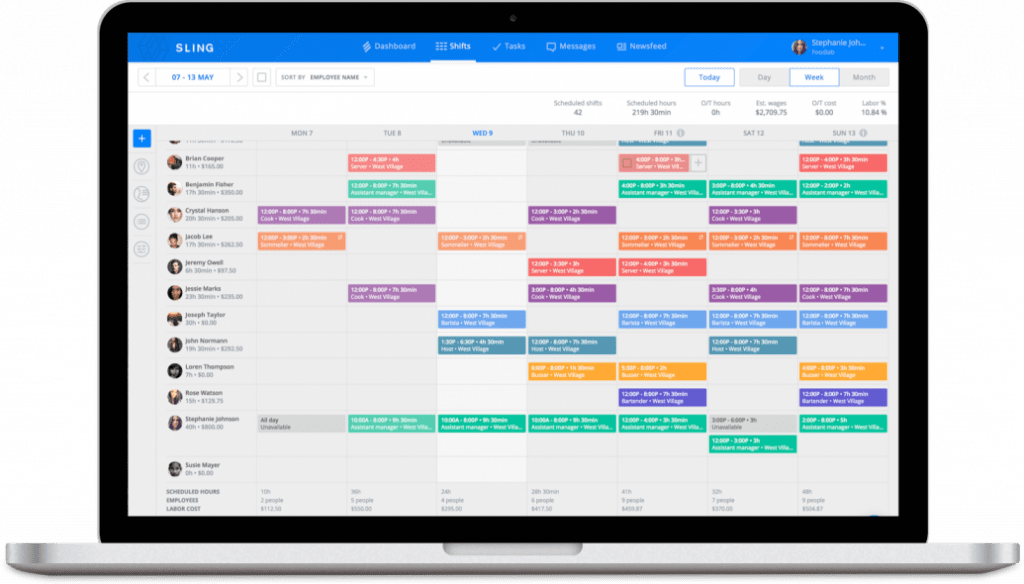 Sling mobile workforce management app 