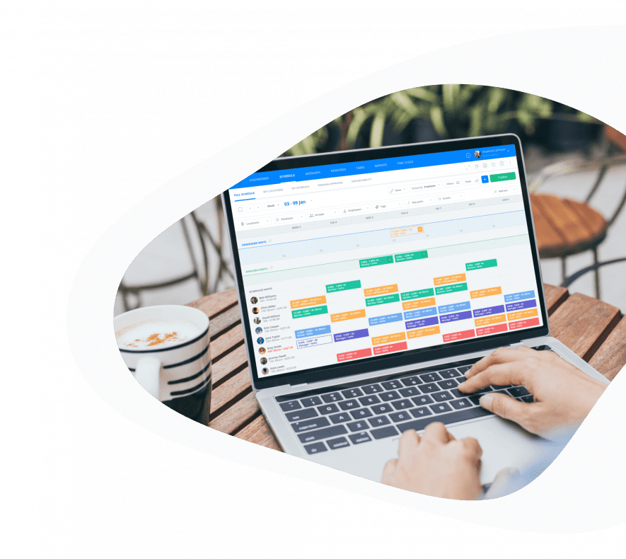 Employee scheduling software with automated scheduling sling