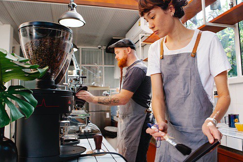 Barista with quality of good employee
