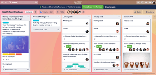 employee communication app - Trello