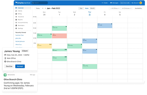 SimplePractice - medical scheduling software