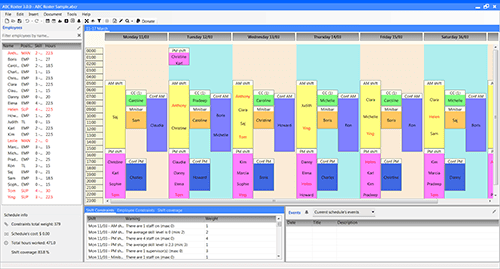 work schedule maker - ABC Roster