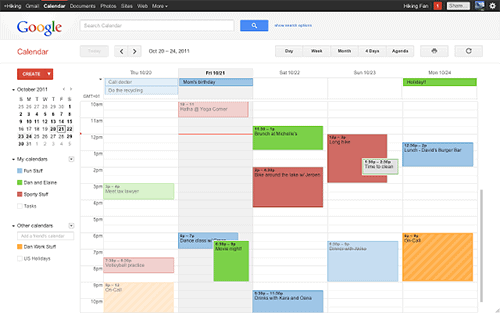 Google Calendar - work schedule app
